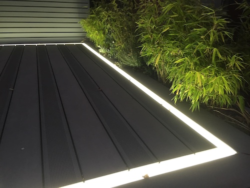 photo de terrasse led pour s'assurer une parfaite visibilité meme en extérieur
